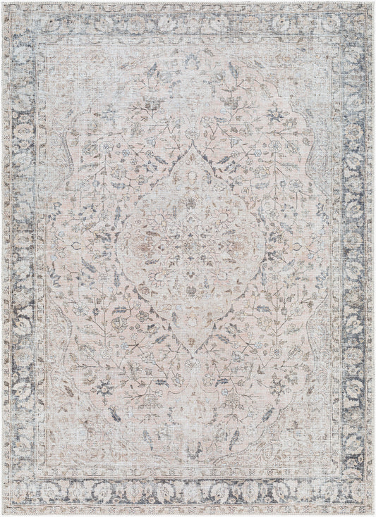 Amelie Machine Washable Traditional Boho Blush AML2386 Rug - Love-Rugs