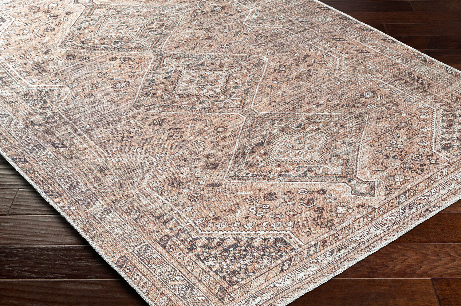 Amelie Machine Washable Traditional Boho Cider AML2384 Rug - Love-Rugs