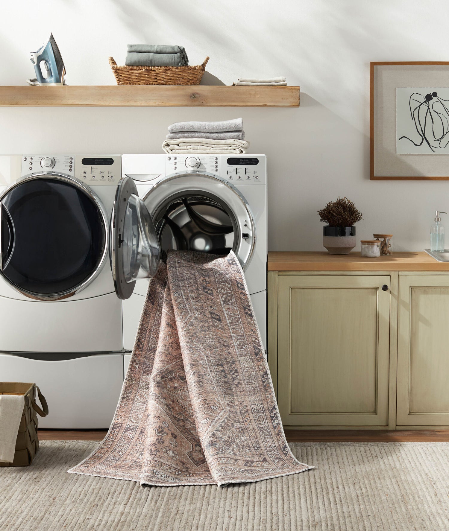 Amelie Machine Washable Traditional Boho Cider AML2384 Rug - Love-Rugs