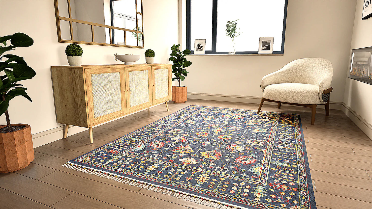 Amiri Sultani Blue Rug - Love-Rugs