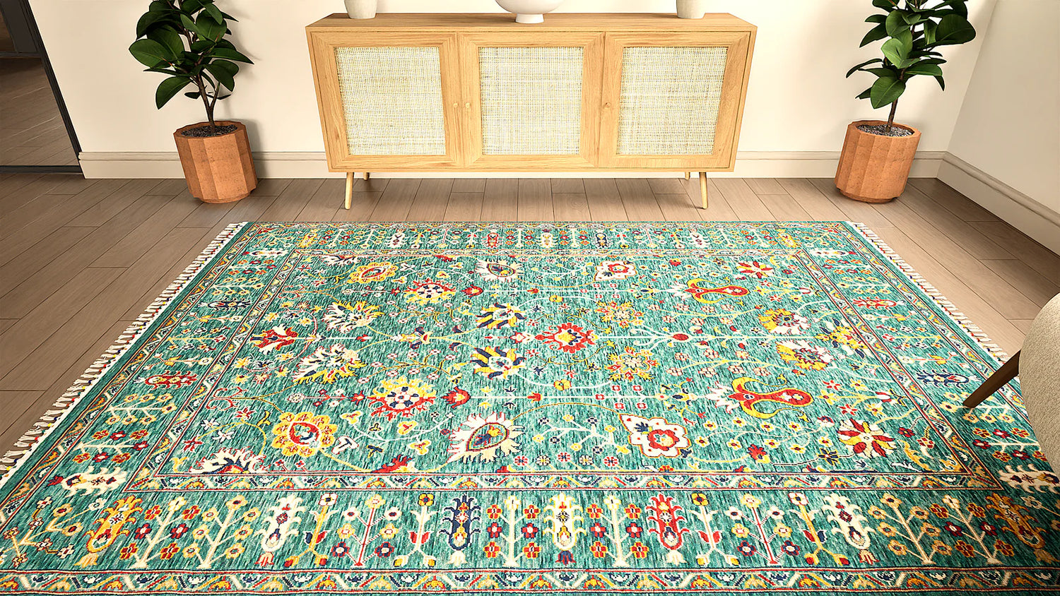 Amiri Sultani Green Rug - Love-Rugs