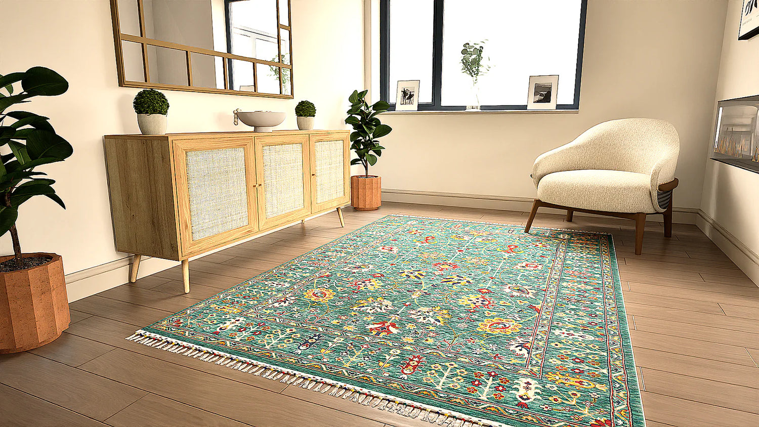 Amiri Sultani Green Rug - Love-Rugs