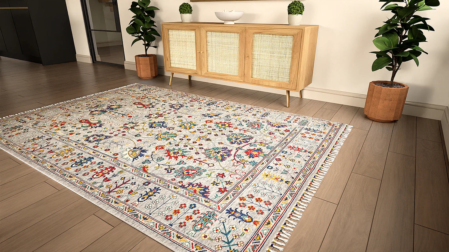 Amiri Sultani Grey Rug - Love-Rugs