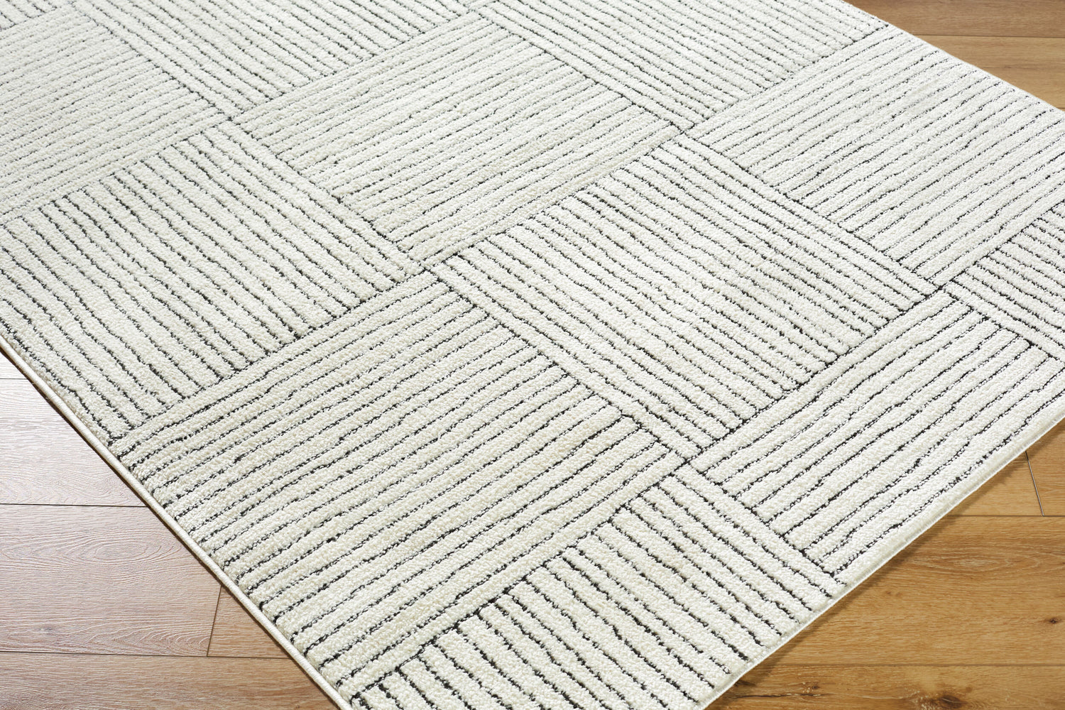 Architect Galey Alix x Livabliss Modern Scandi High Pile Ivory/Black GAAR2300 Rug - Love-Rugs