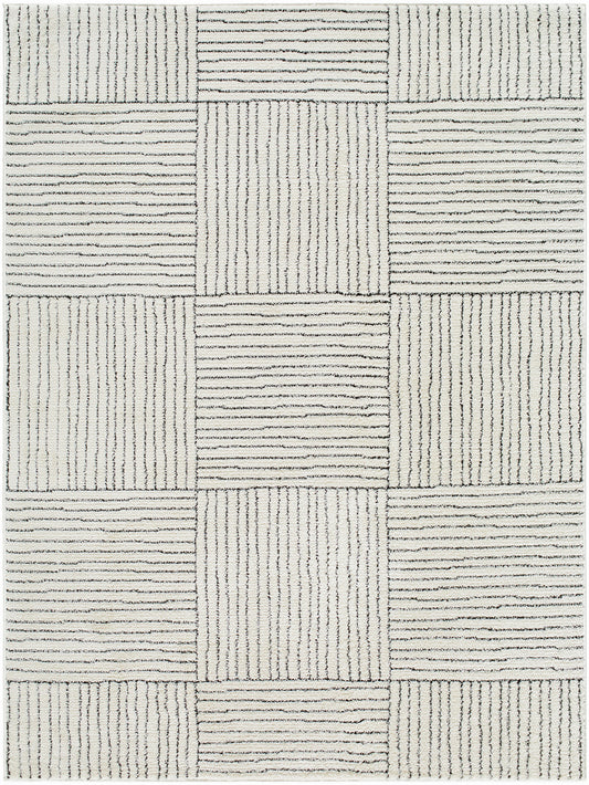 Architect Galey Alix x Livabliss Modern Scandi High Pile Ivory/Black GAAR2300 Rug - Love-Rugs