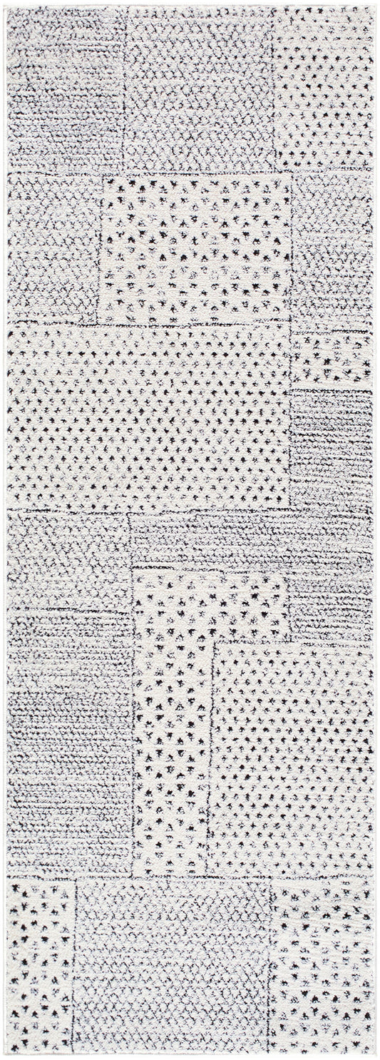Architect Galey Alix x Livabliss Modern Scandi High Pile Ivory/Black GAAR2302 Runner Rug - Love-Rugs