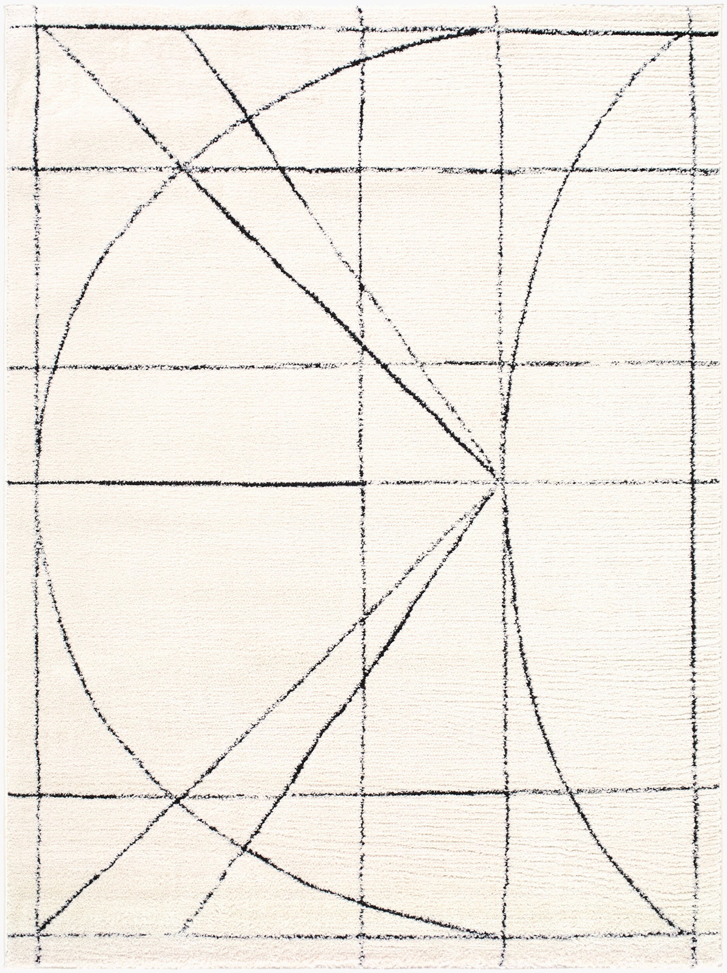 Architect Galey Alix x Livabliss Modern Scandi High Pile Ivory/Black GAAR2304 Rug - Love-Rugs