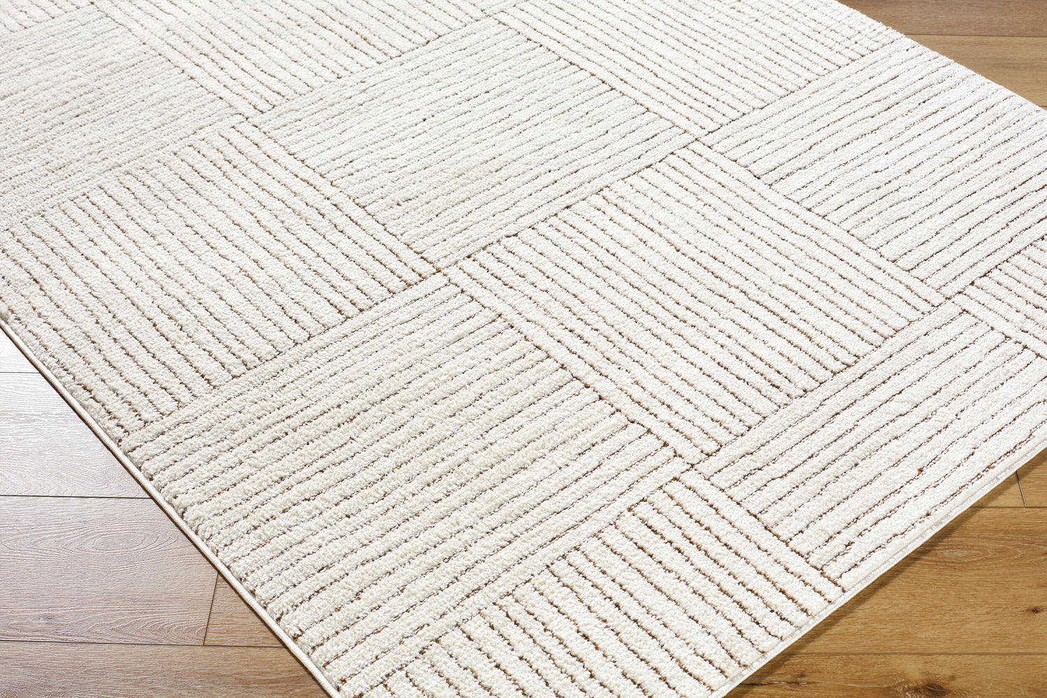 Architect Galey Alix x Livabliss Modern Scandi High Pile Ivory/Dark Brown GAAR2301 Rug - Love-Rugs