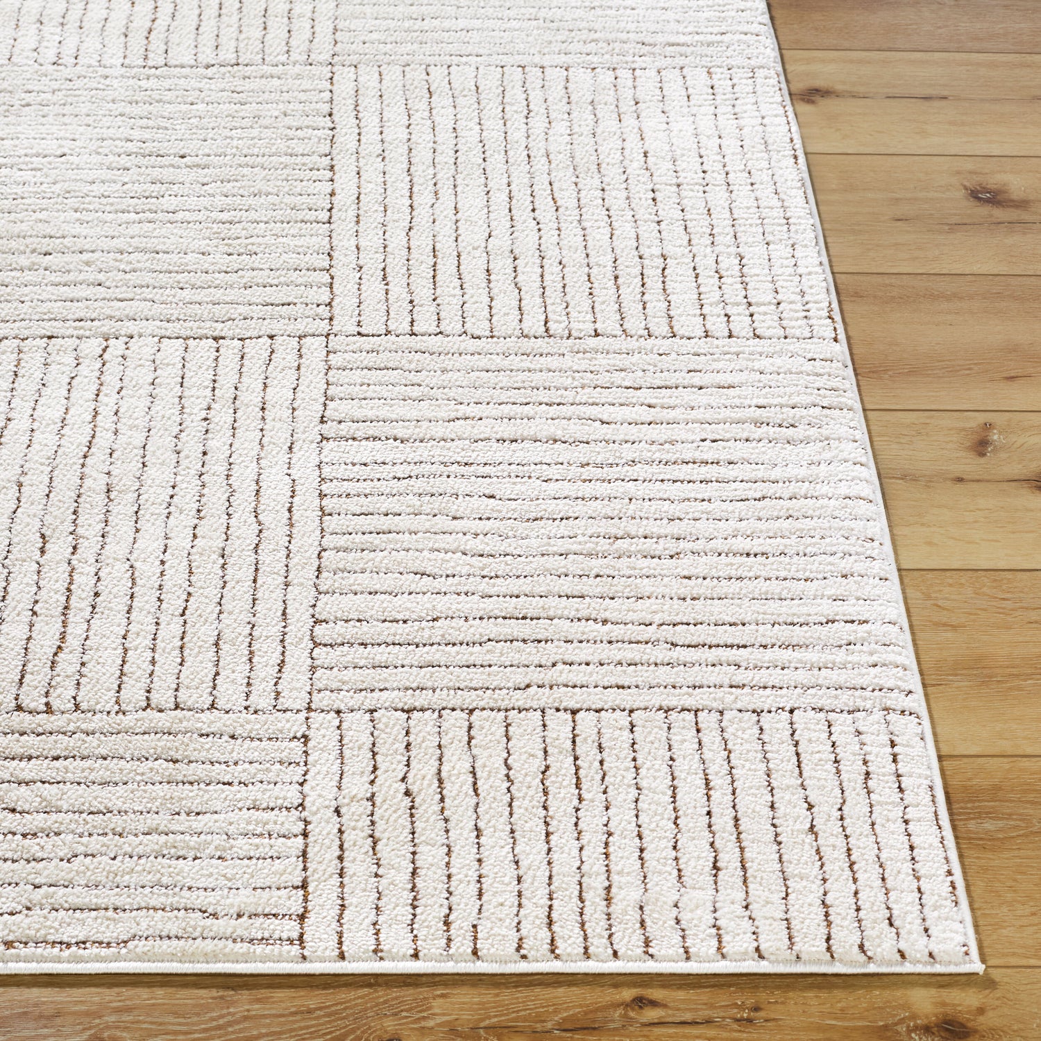 Architect Galey Alix x Livabliss Modern Scandi High Pile Ivory/Dark Brown GAAR2301 Rug - Love-Rugs