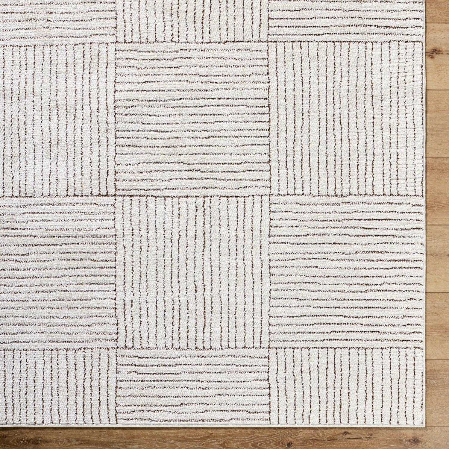 Architect Galey Alix x Livabliss Modern Scandi High Pile Ivory/Dark Brown GAAR2301 Rug - Love-Rugs