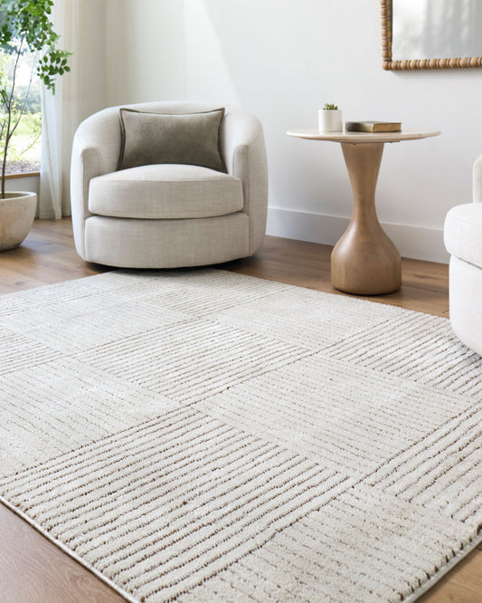 Architect Galey Alix x Livabliss Modern Scandi High Pile Ivory/Dark Brown GAAR2301 Rug - Love-Rugs alternate image