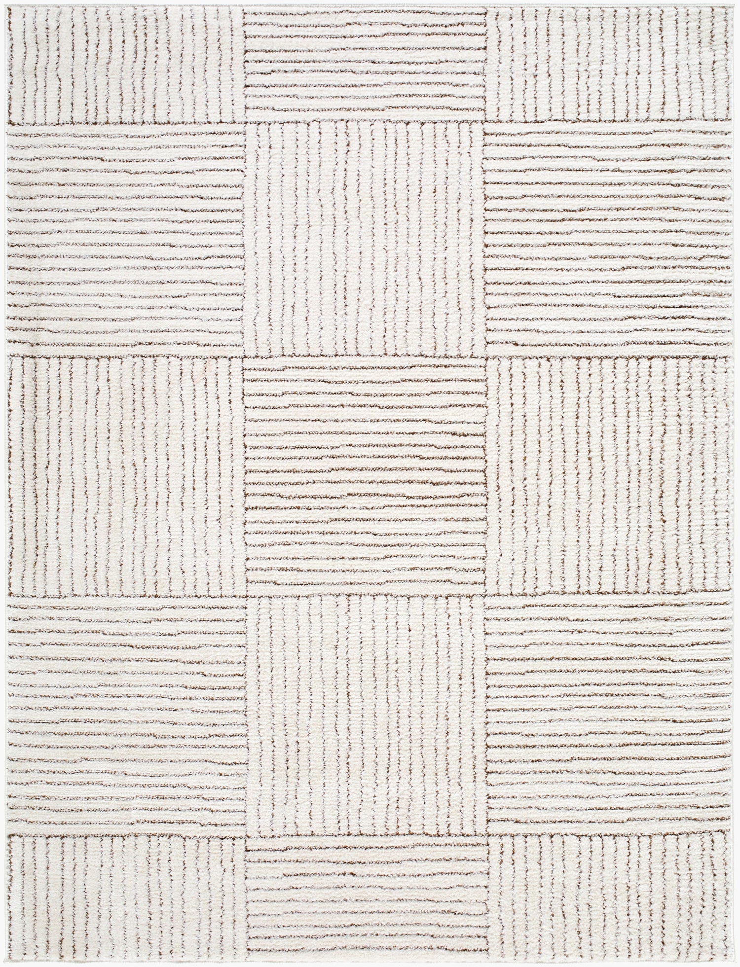 Architect Galey Alix x Livabliss Modern Scandi High Pile Ivory/Dark Brown GAAR2301 Rug - Love-Rugs