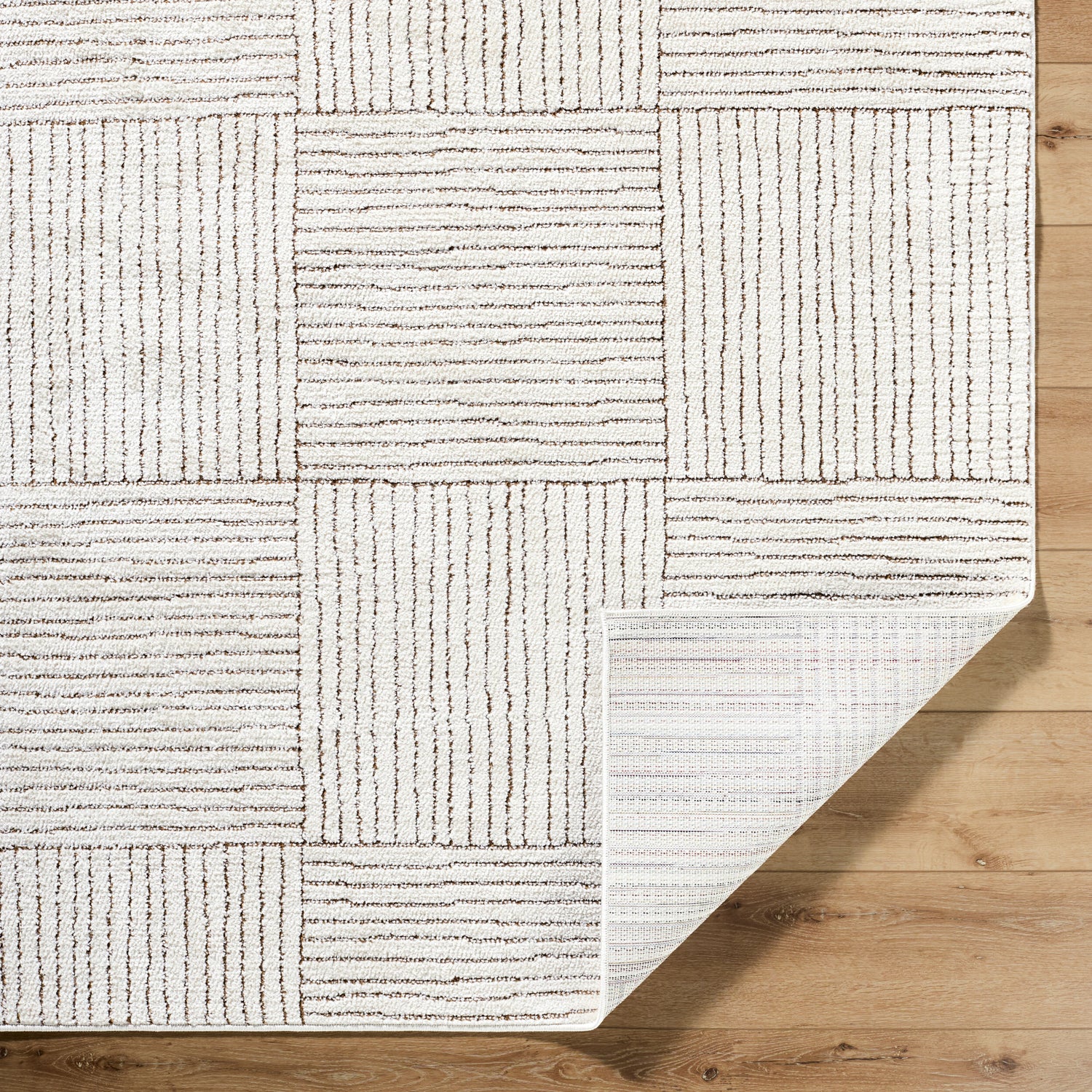 Architect Galey Alix x Livabliss Modern Scandi High Pile Ivory/Dark Brown GAAR2301 Rug - Love-Rugs