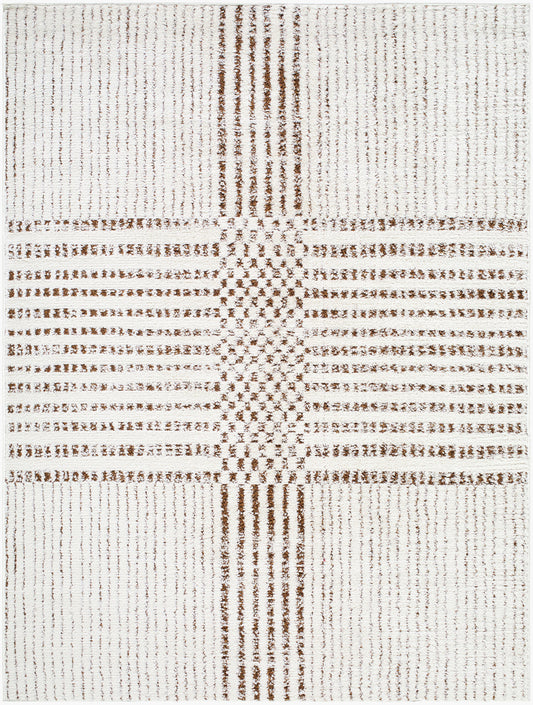 Architect Galey Alix x Livabliss Modern Scandi High Pile Ivory/Dark Brown GAAR2303 Rug - Love-Rugs