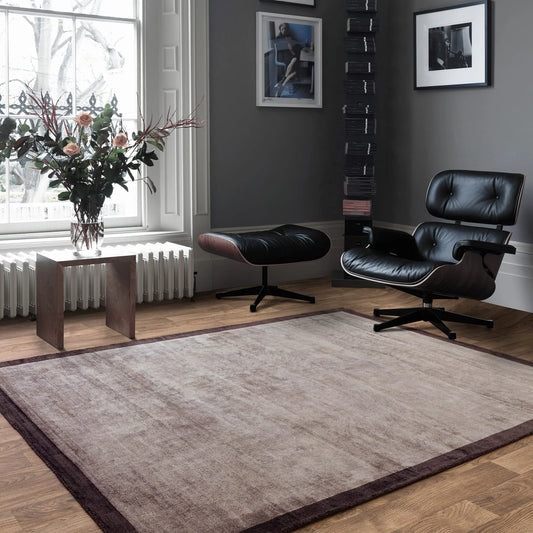 Blade Border Charcoal / Moleskin Rug - Love-Rugs alternate image