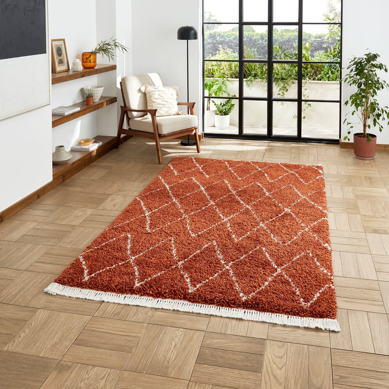Rust Boho Area Rug Boho 8280 Rust Rug – Love-Rugs