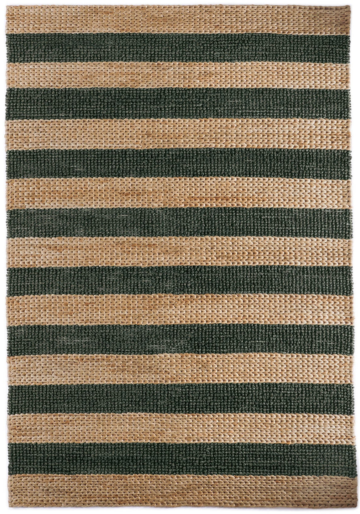 Bondi Jute Stripe Bottle Green Rug