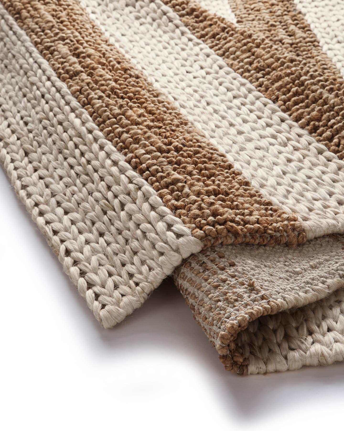 Bondi Jute Stripe Cream Natural Rug