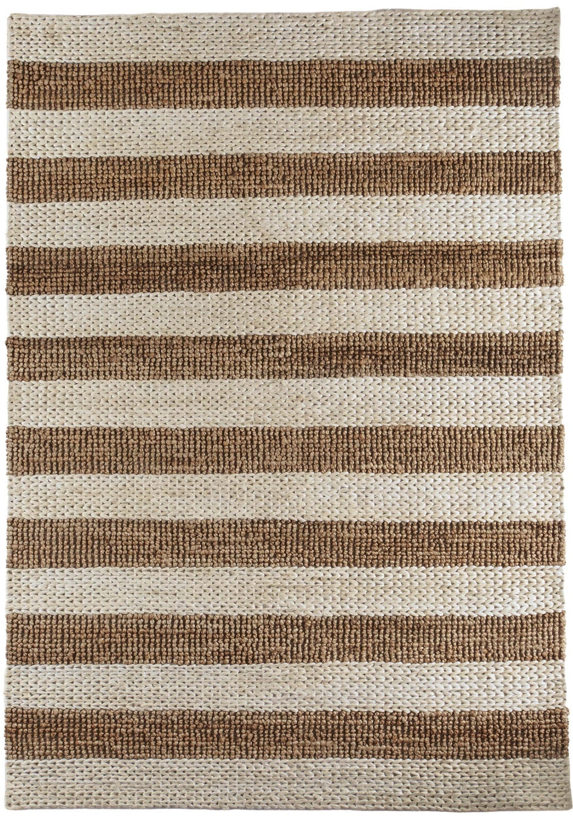 Bondi Jute Stripe Cream Natural Rug