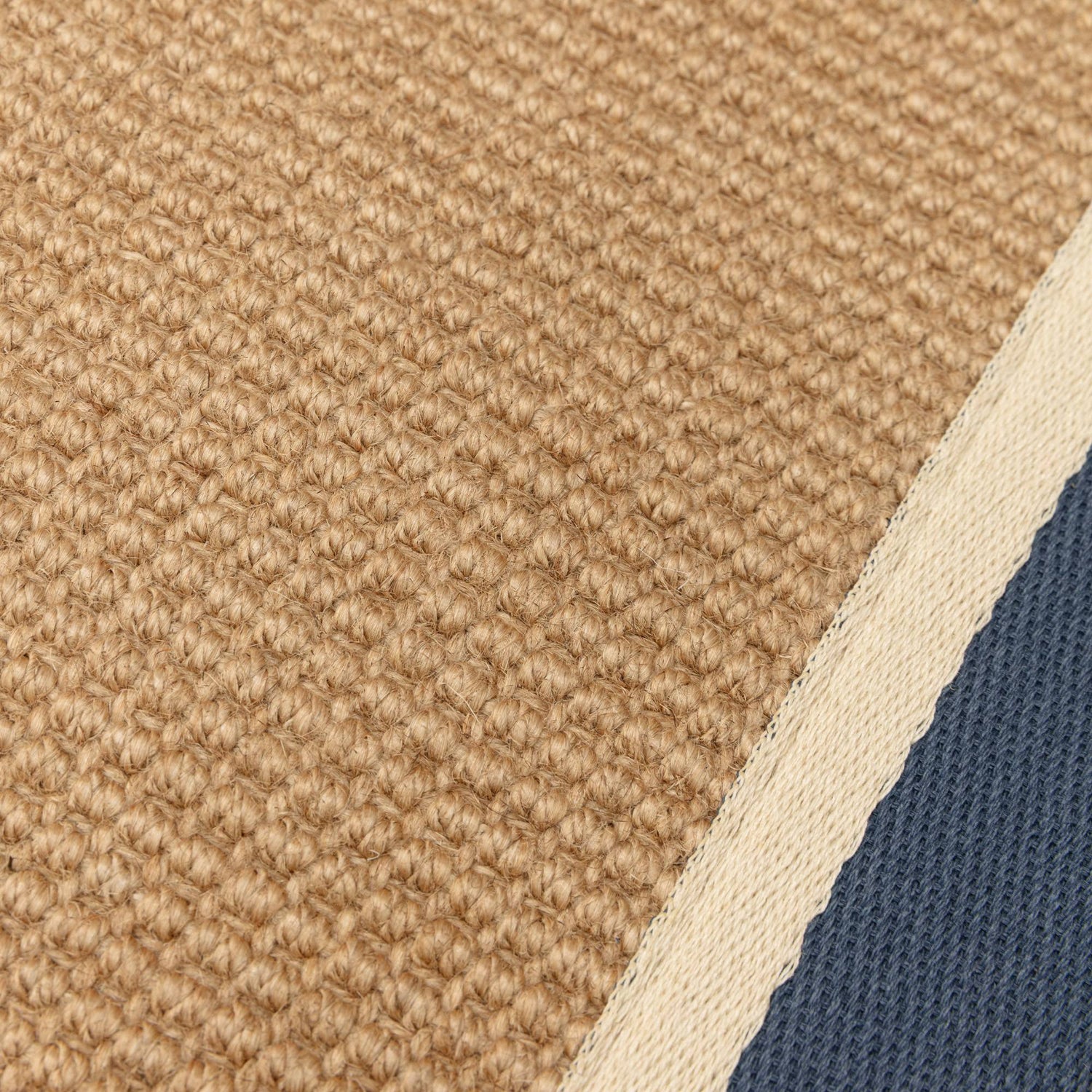 Bordo Boucle Blue Cream Rug - Love-Rugs