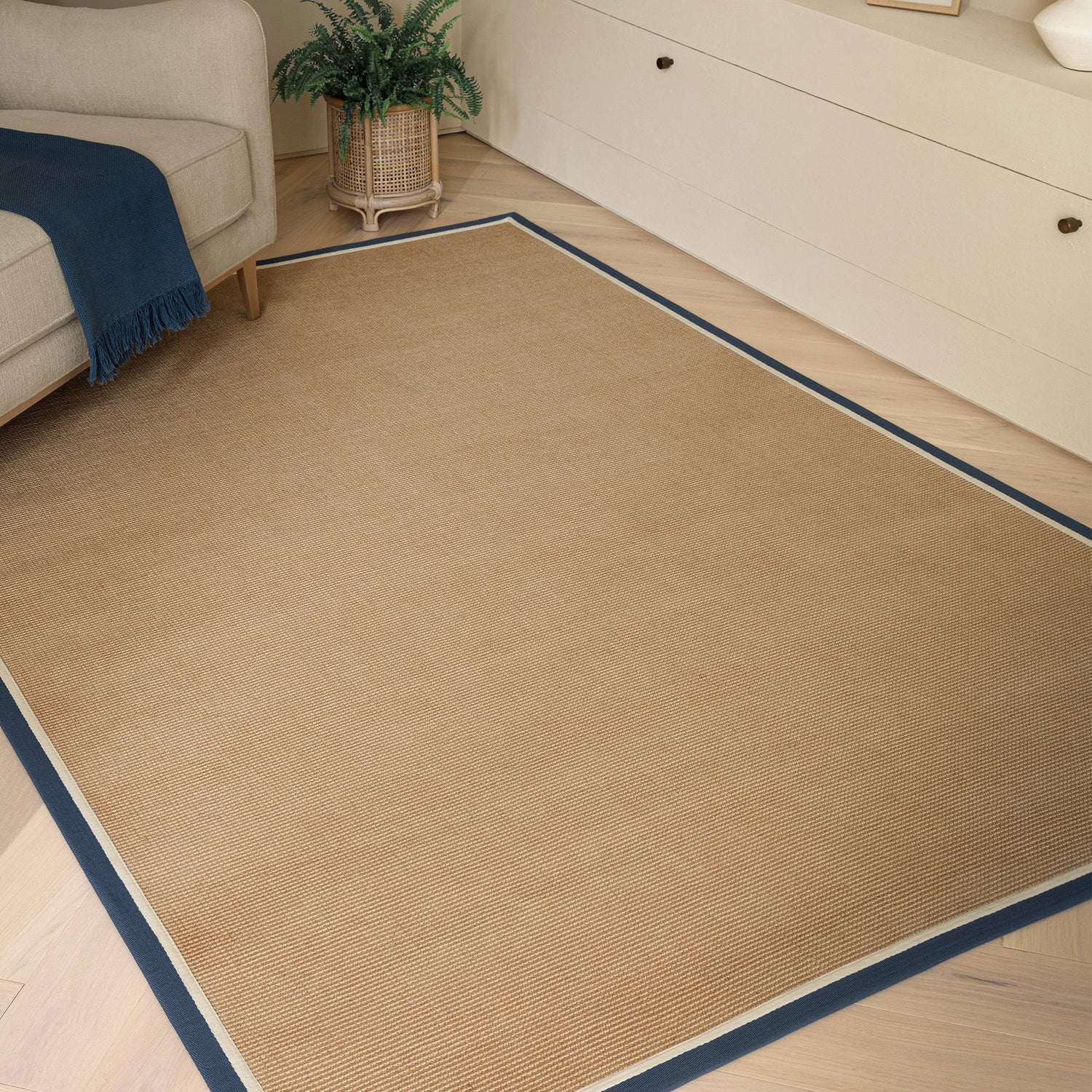 Bordo Boucle Blue Cream Rug - Love-Rugs