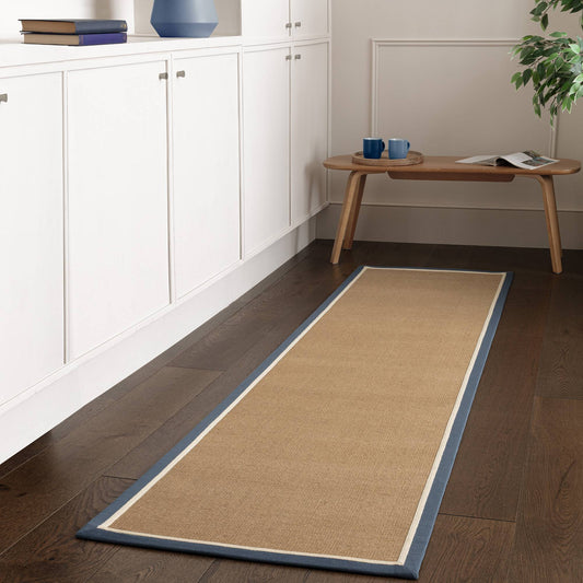 Bordo Boucle Blue Cream Runner Rug - Love-Rugs alternate image