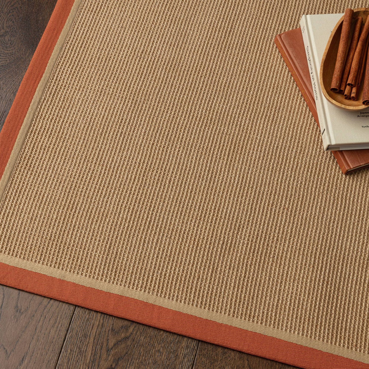 Bordo Boucle Rust Linen Rug - Love-Rugs