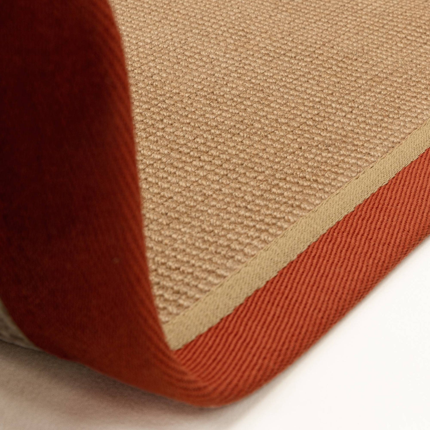 Bordo Boucle Rust Linen Rug - Love-Rugs