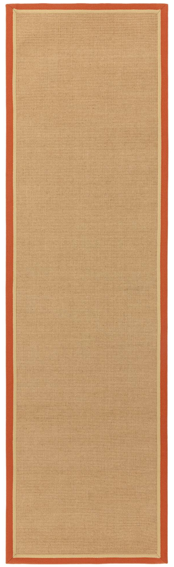 Bordo Boucle Rust Linen Runner Rug - Love-Rugs