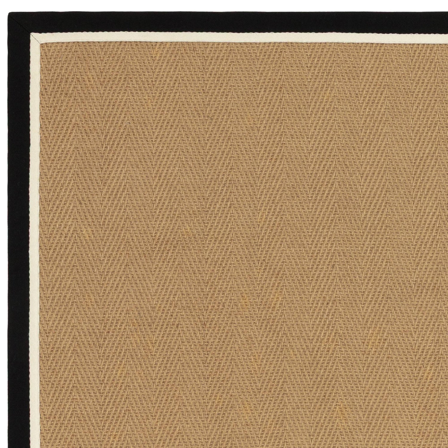 Bordo Herringbone Charcoal Cream Rug - Love-Rugs