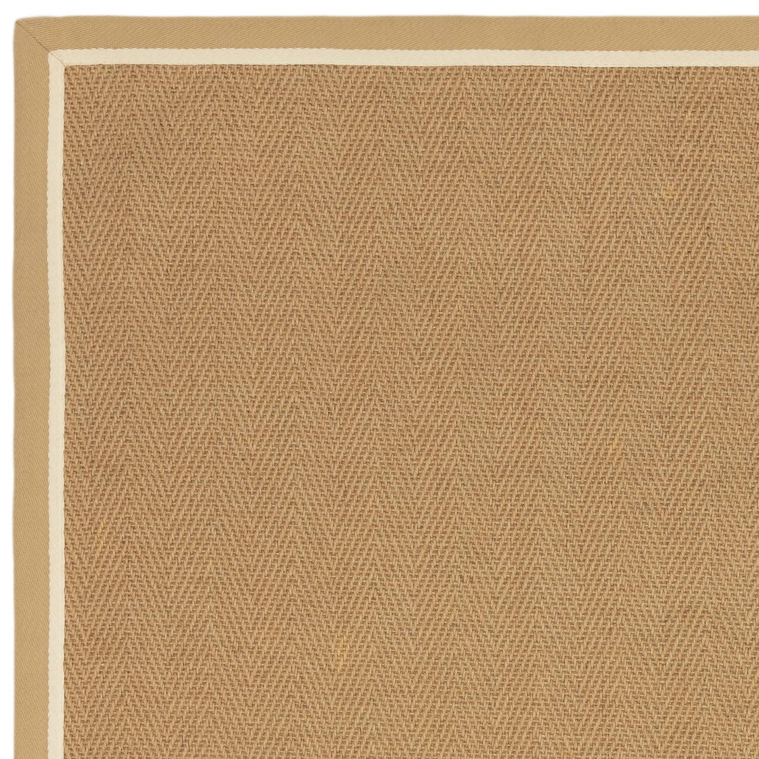 Bordo Herringbone Linen Cream Rug - Love-Rugs