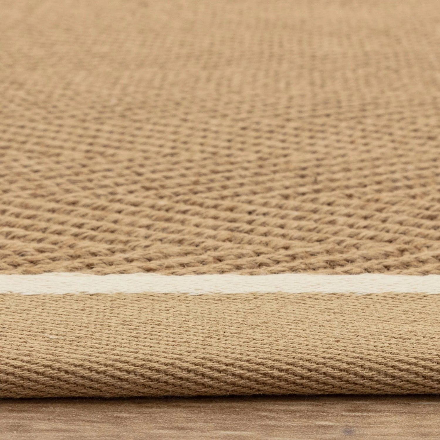 Bordo Herringbone Linen Cream Rug - Love-Rugs