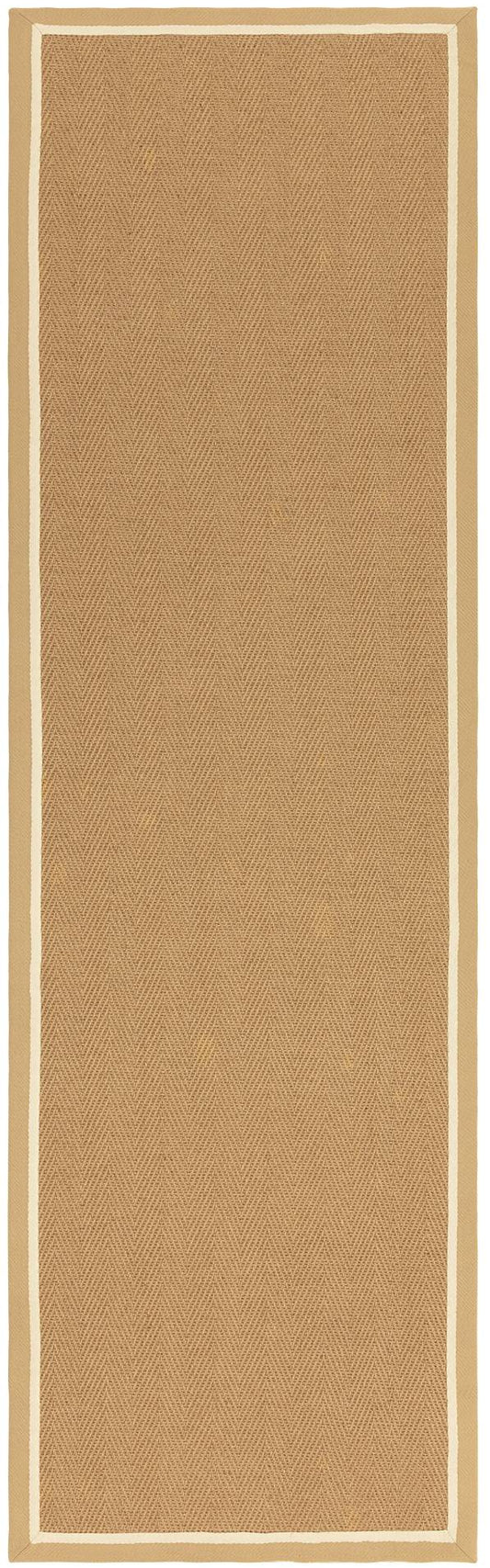 Bordo Herringbone Linen Cream Runner Rug - Love-Rugs