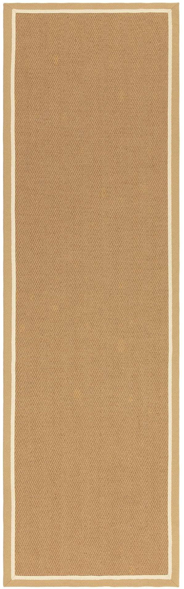 Bordo Herringbone Linen Cream Runner Rug - Love-Rugs