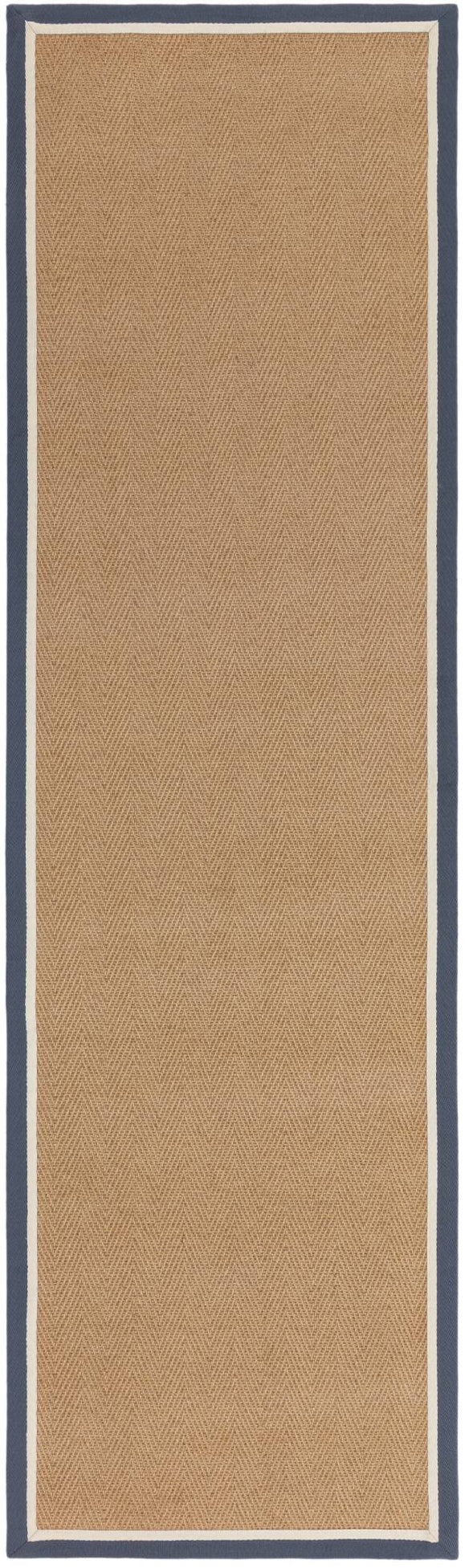 Bordo Herringbone Slate Cream Runner Rug - Love-Rugs