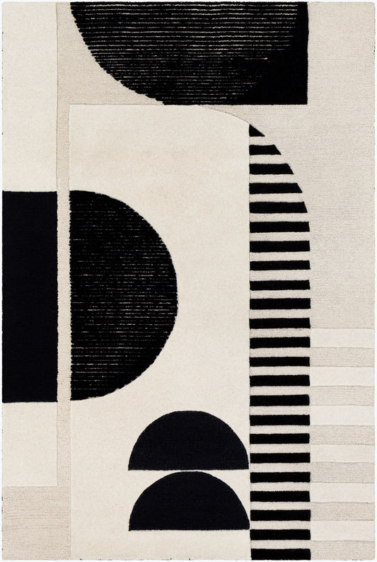 Brooklyn Hand-Tufted Modern Wool Black BRO2304 Rug - Love-Rugs