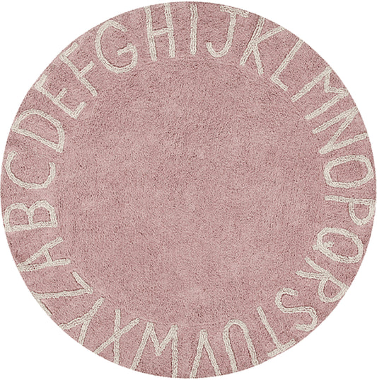 Lorena Canals Washable ABC Vintage Nude Natural Round Rug