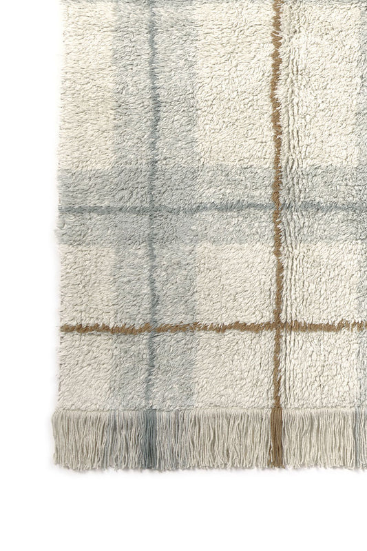 Lorena Canals Washable Tartan Blue Sage Rug alternate image