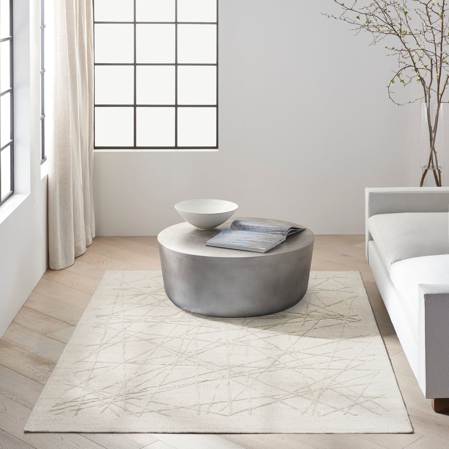 Calvin Klein CK044 Wander WND01 Ivory Grey Rug