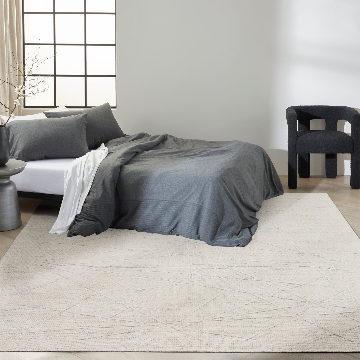 Calvin Klein CK044 Wander WND01 Ivory Grey Rug