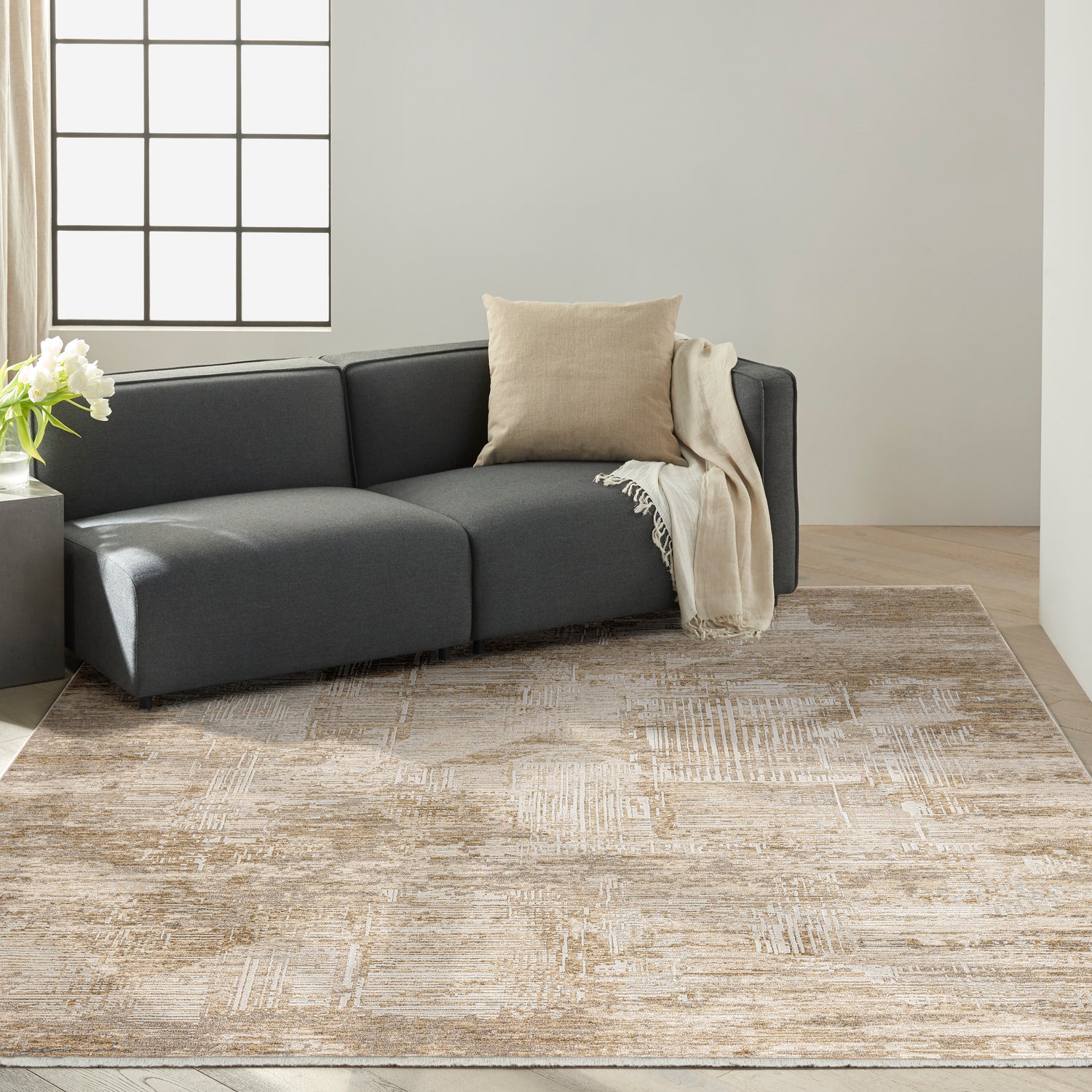Calvin Klein CK078 Summit SUM02 MOCIV Mocha Ivory Rug - Love-Rugs