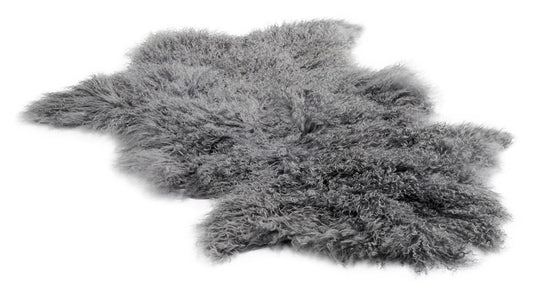 Bowron Sheepskins Nomad Tibetan Lambskins Charcoal Hide Rug