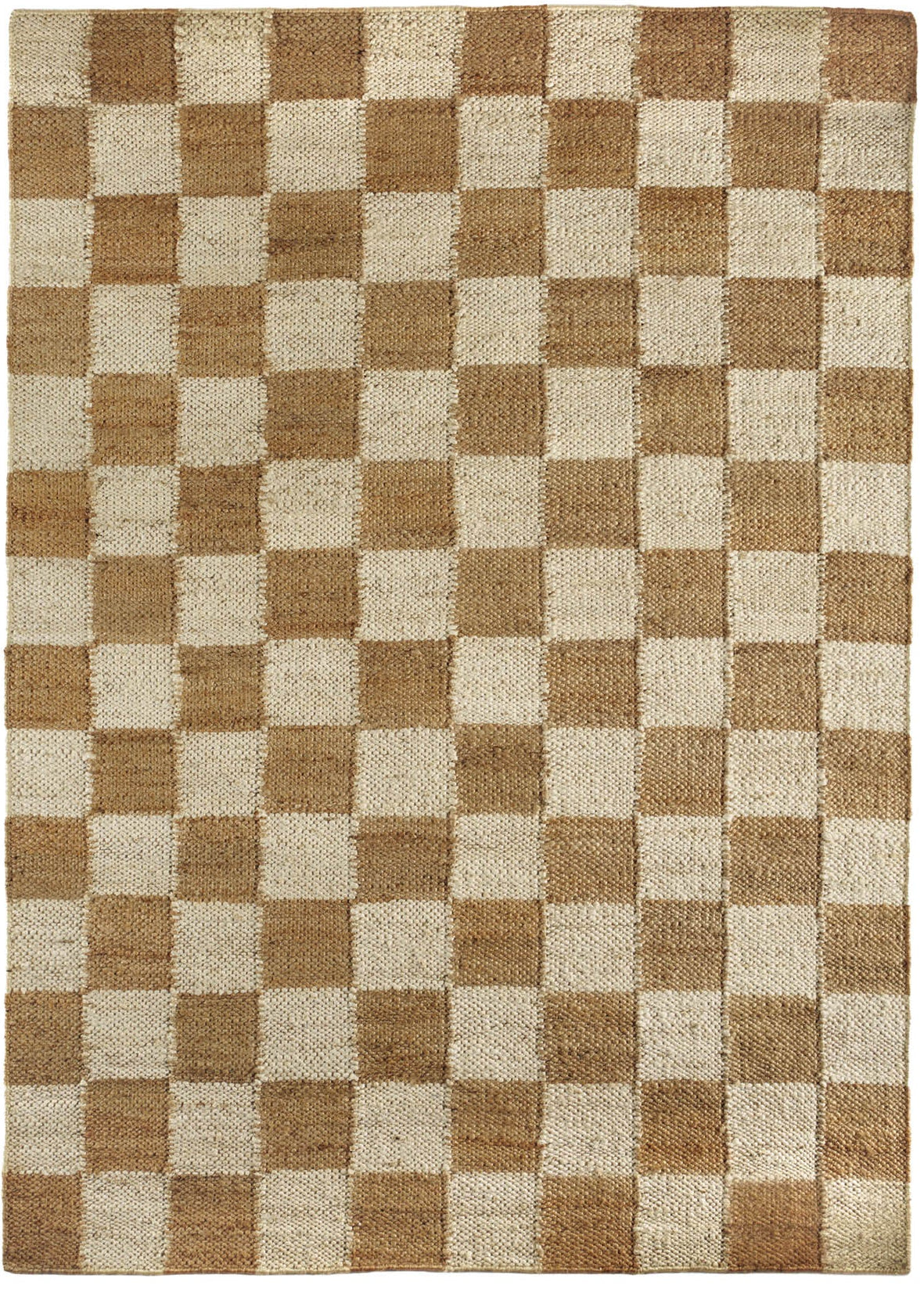 Checkerboard Jute Natural Rug
