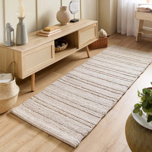 Chunky Knit Cream Runner Rug - Love-Rugs alternate image