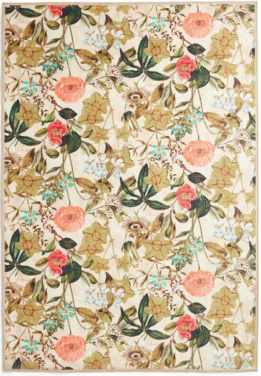 Clarke & Clarke Passiflora Peaches & Cream Washable Rug