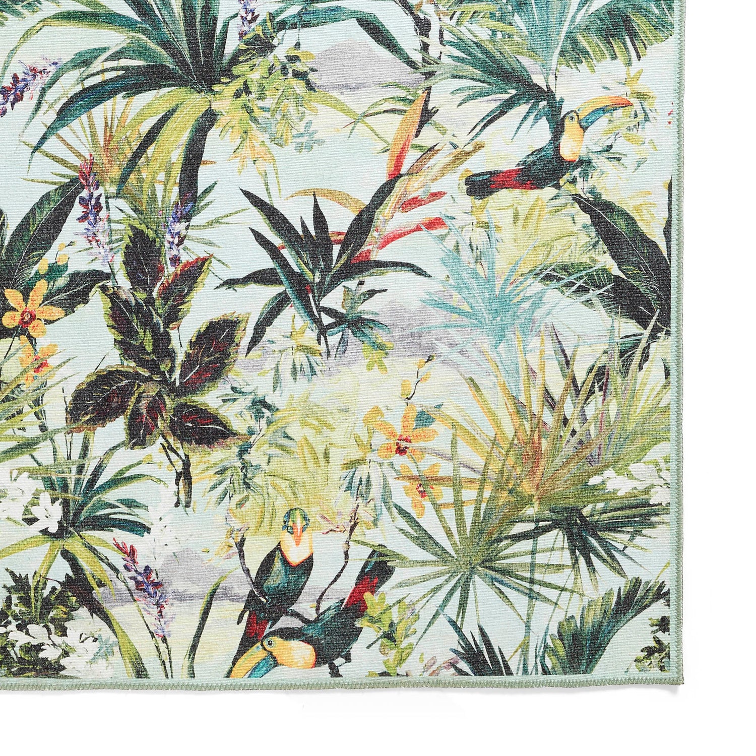 Clarke & Clarke Toucan Sky Washable Runner Rug