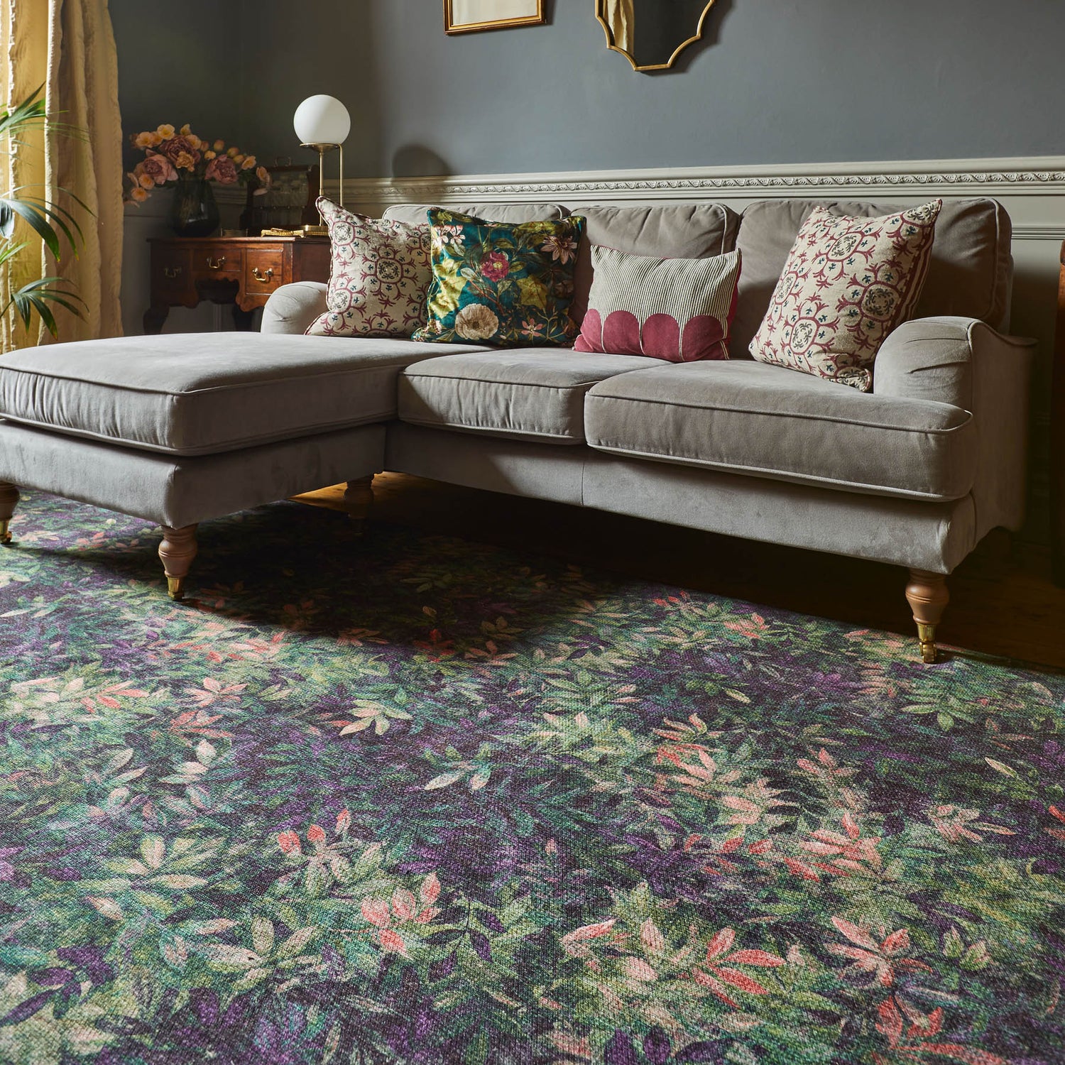 Clarke & Clarke Congo Mulberry Washable Rug - Love-Rugs