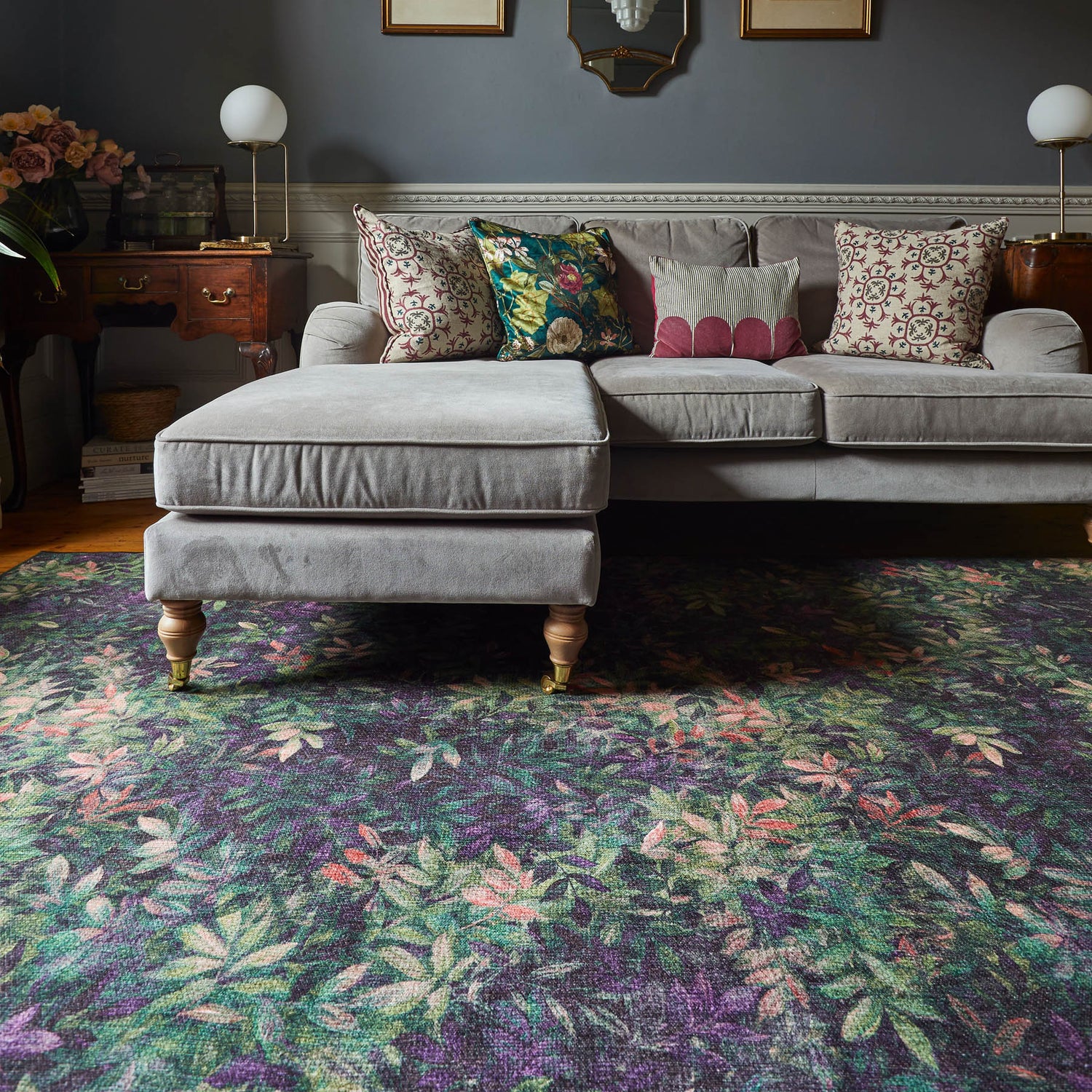 Clarke & Clarke Congo Mulberry Washable Rug - Love-Rugs