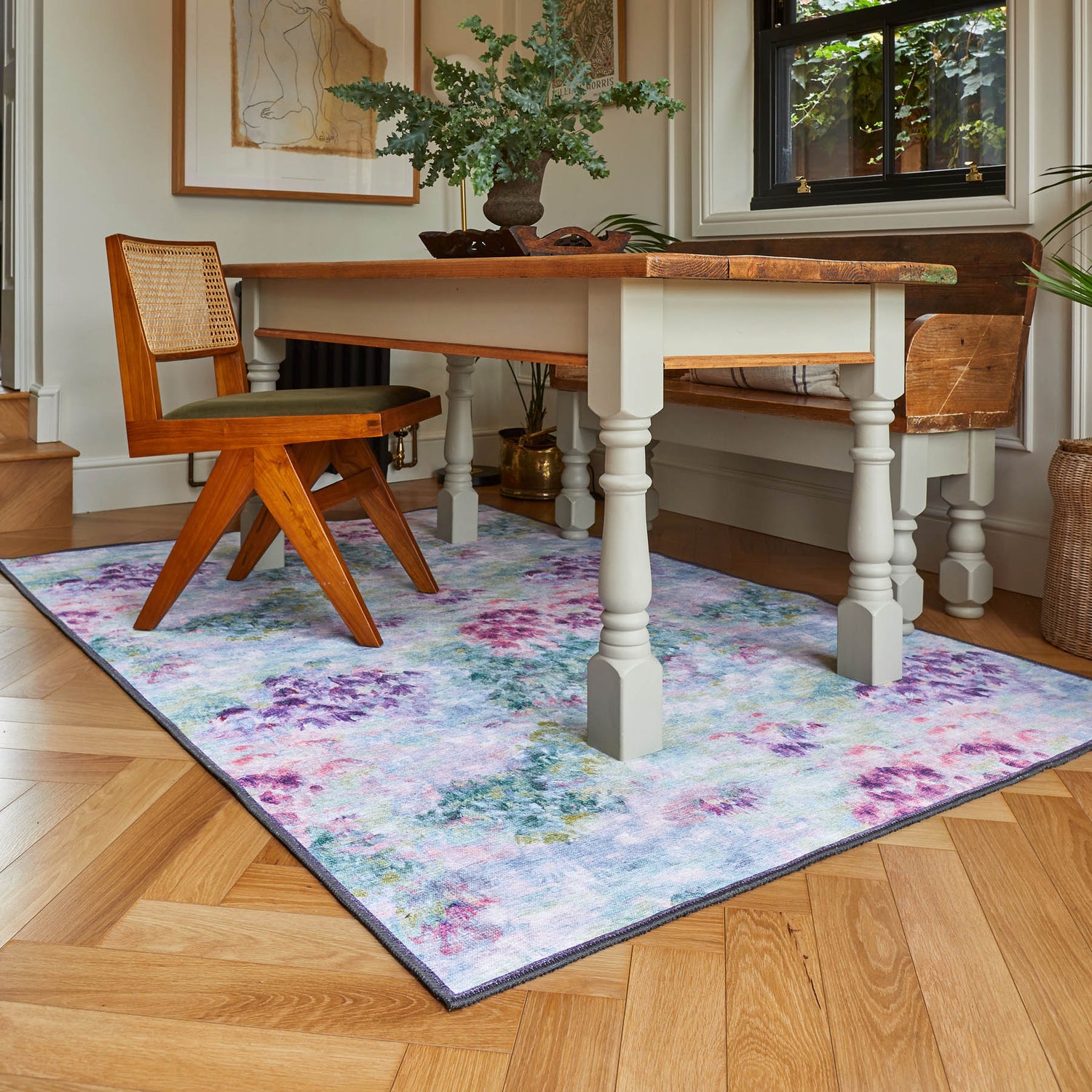 Clarke & Clarke Fiore Heather Washable Rug - Love-Rugs