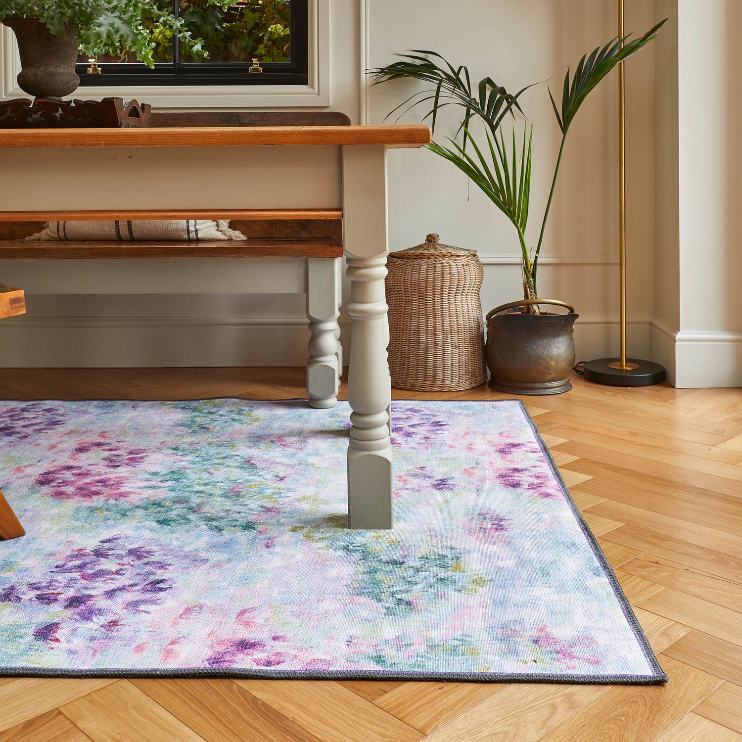Clarke & Clarke Fiore Heather Washable Rug - Love-Rugs